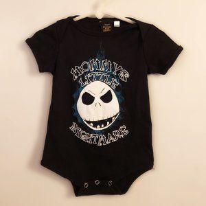 Nightmare Before Christmas Black 6-12 Onesie